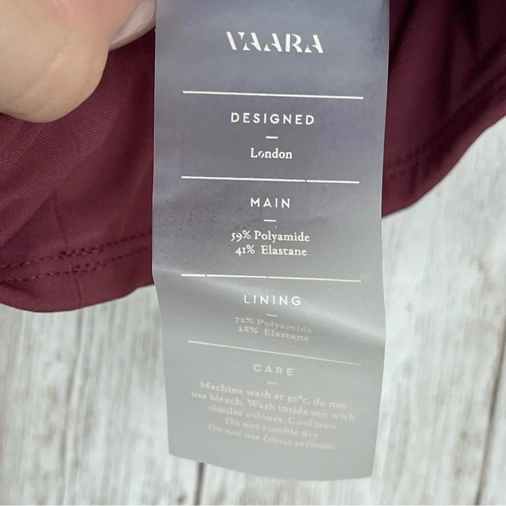 Vaara Wine Two Tone Sports Bra Size‎ Medium Women